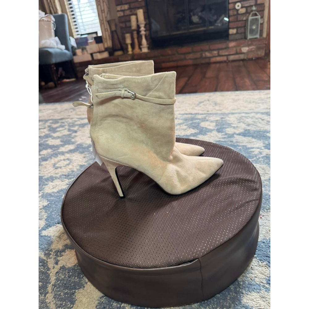 REISS | Beige Suede Ankle Boots & Booties Size 7 - Picture 3 of 9